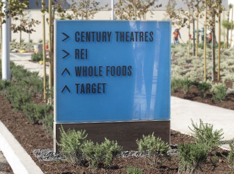 Sings for outdoor store and parking directions Outdoor direction sign Atlanta, GA