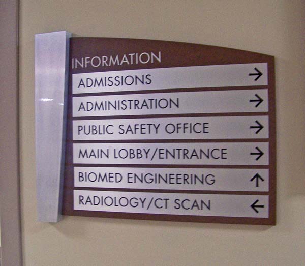 Indoor directional signage for commercial