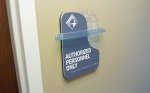 An ADA compliant sign