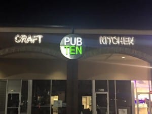 Pub Ten sign